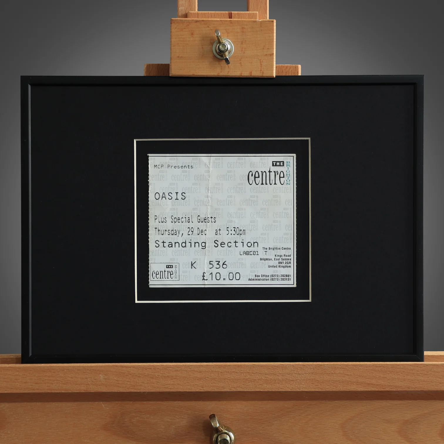 Oasis - Brighton Centre 1994 Framed Ticket - New Item - Image 2