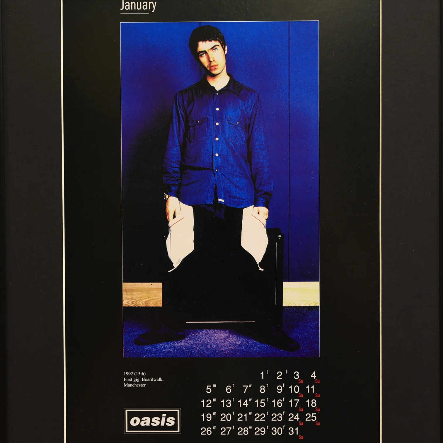 Oasis - January Personalised Calendar. - Image 2
