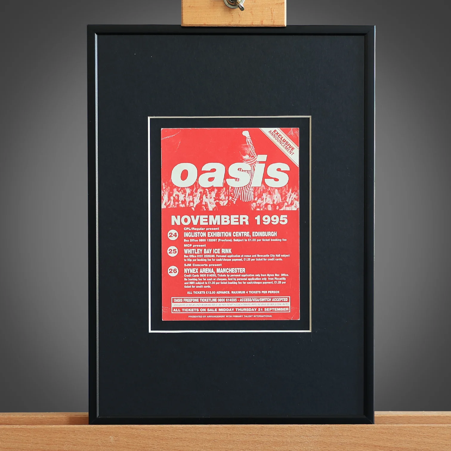 Oasis - November 1995 Framed Flyer - New Item - Image 2